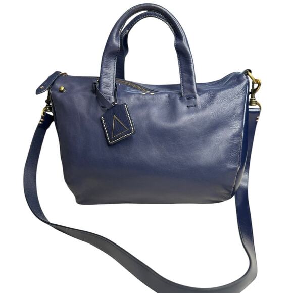Kelsi Dagger Brooklyn Handbags - Anthropologie Kelsi Dagger Brooklyn Wythe Indigo Leather Satchel‎ Navy Blue Bag